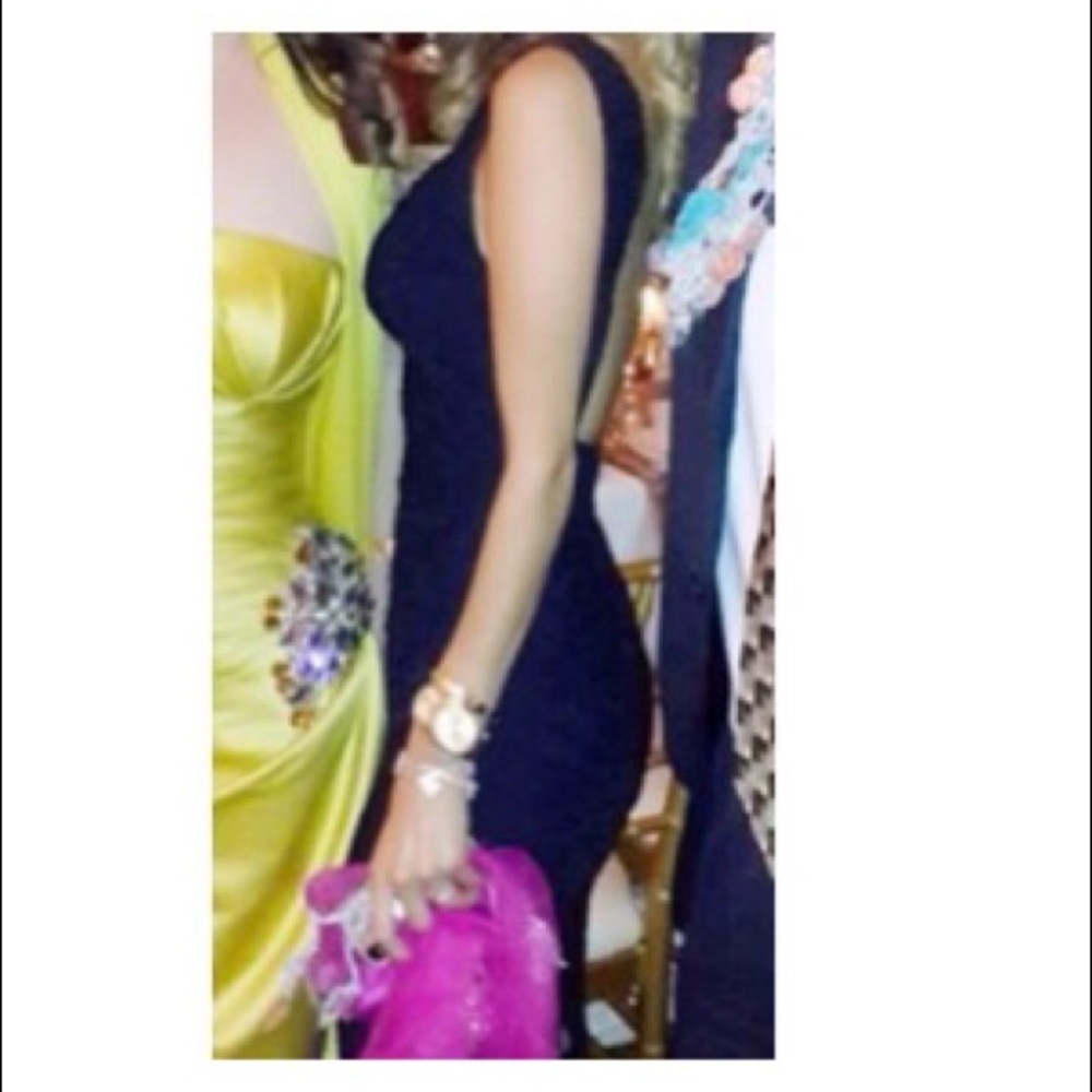 Lace Fitted Gown With An Open Back - image 1